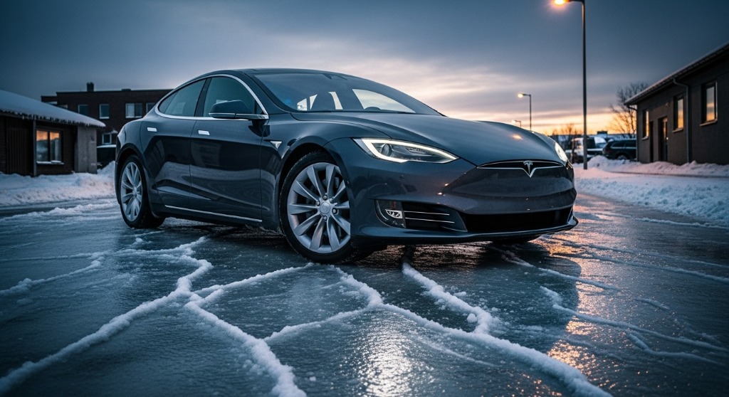 Illustration Tesla en hiver : Pourquoi 40% d'autonomie disparaît en une nuit